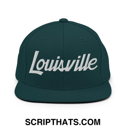 Louisville Script Snapback Hat Spruce
