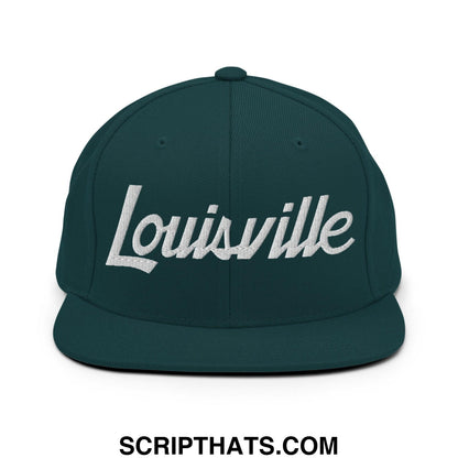 Louisville Script Snapback Hat Spruce