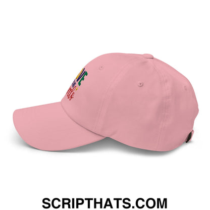 Love Needs No Words Autism Awareness Embroidered Unstructured Dad Hat Pink