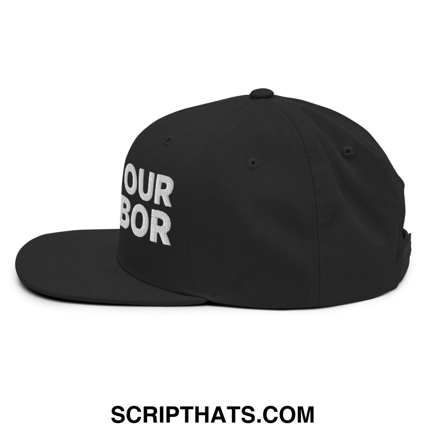 Love Your Neighbor Snapback Hat Black