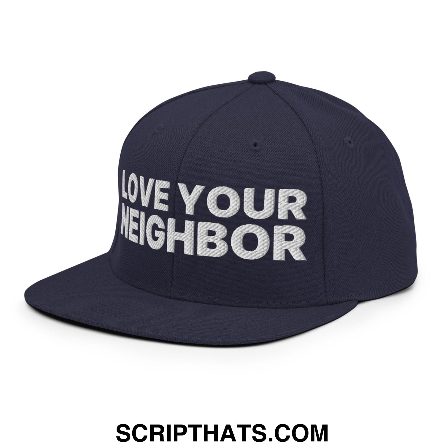 Love Your Neighbor Snapback Hat Navy
