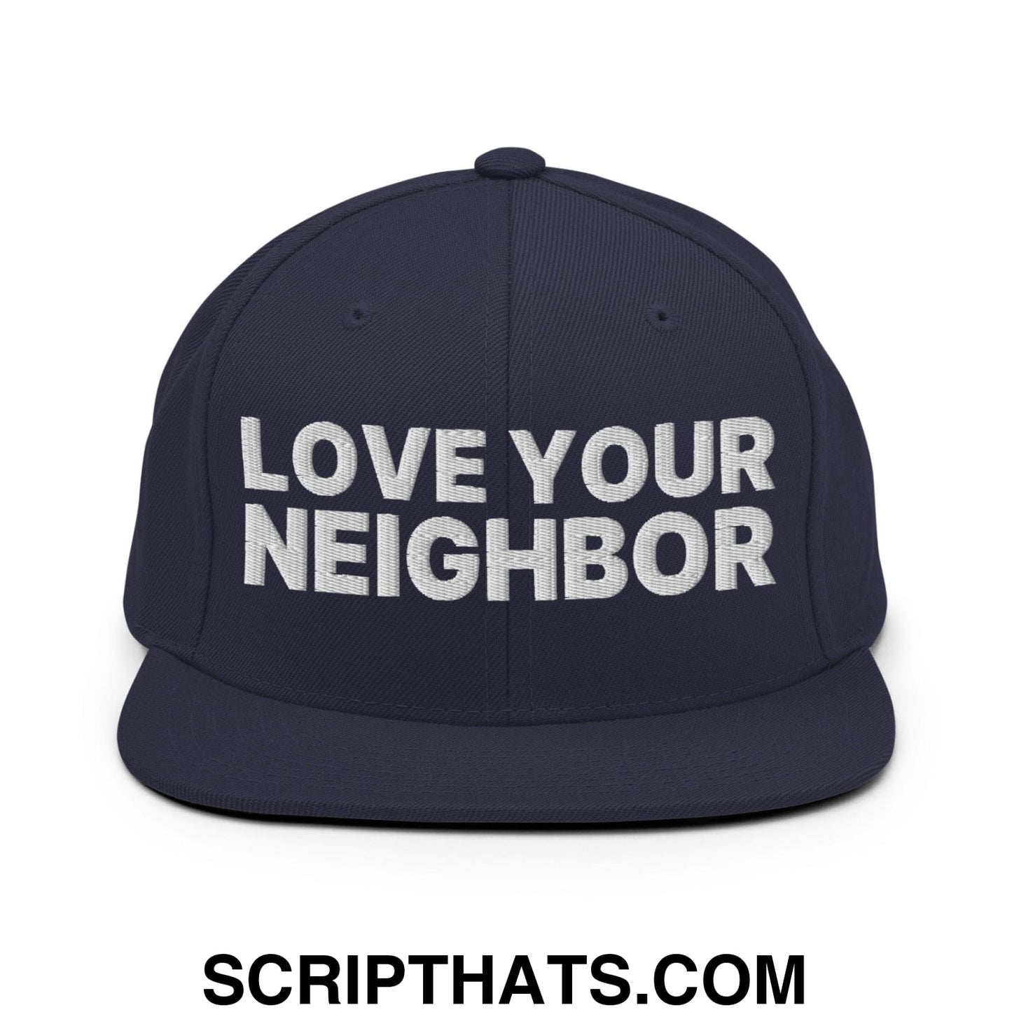 Love Your Neighbor Snapback Hat Navy