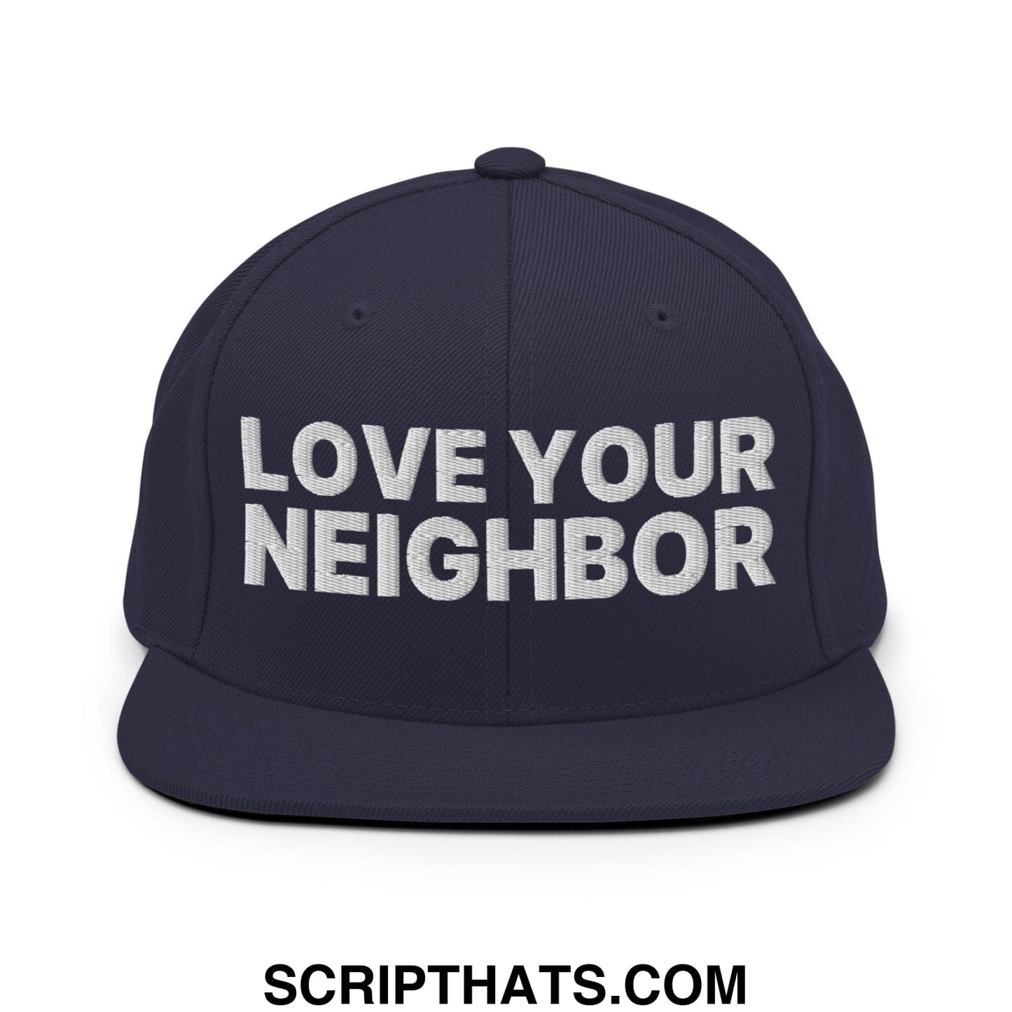 Love Your Neighbor Snapback Hat Navy