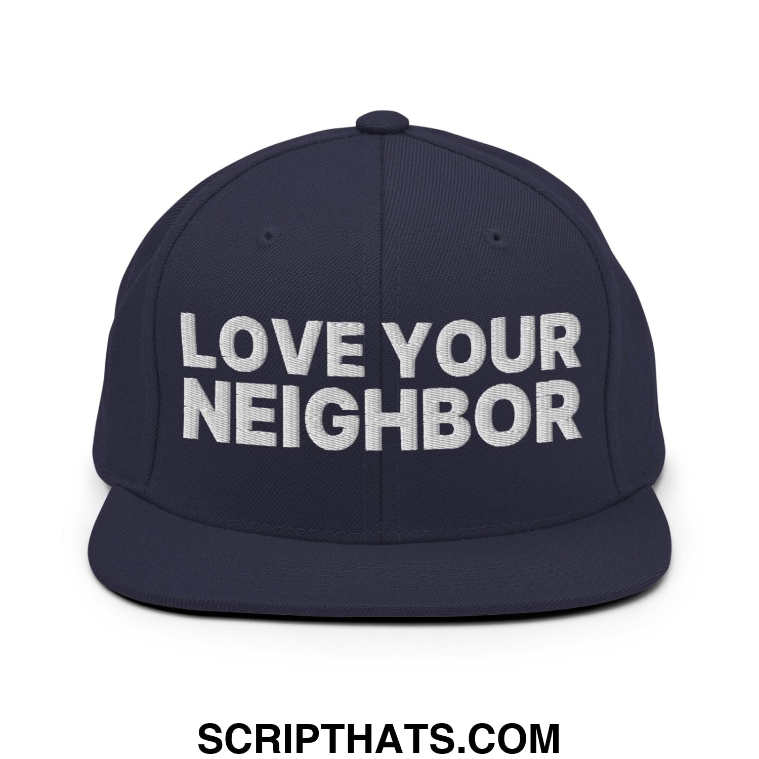 Love Your Neighbor Snapback Hat Navy
