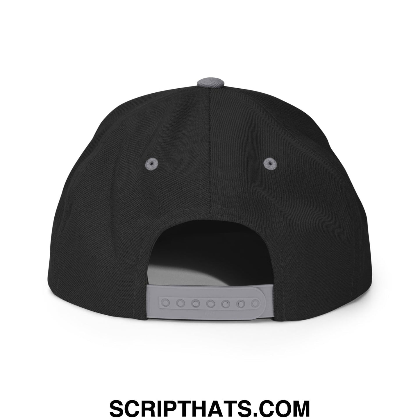 Low Life Embroidered Flat Bill Brim Snapback Hat Black Silver