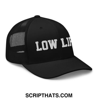 Low Life Embroidered Mesh Trucker Hat Black