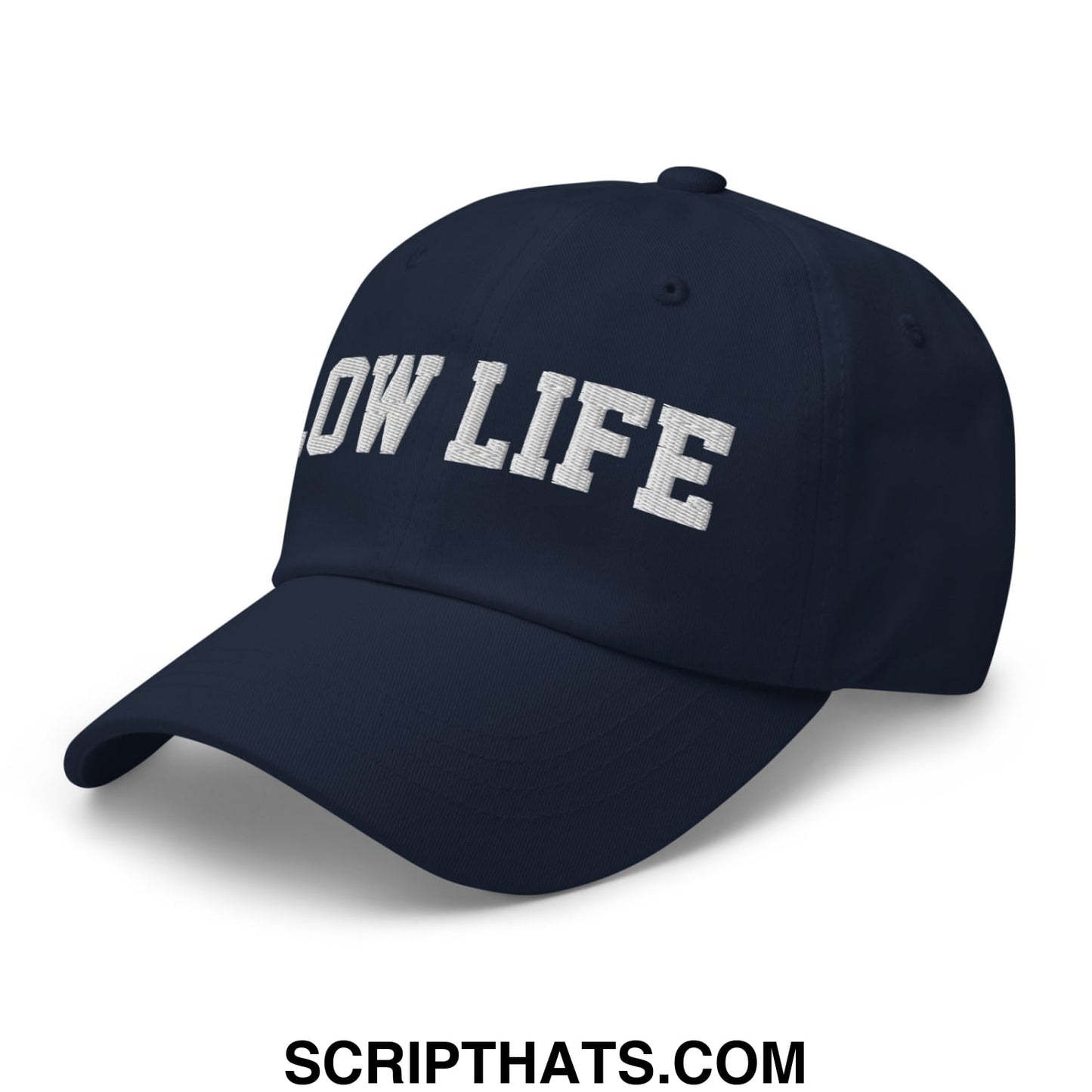 Low Life Embroidered Unstructured Dad Hat Navy