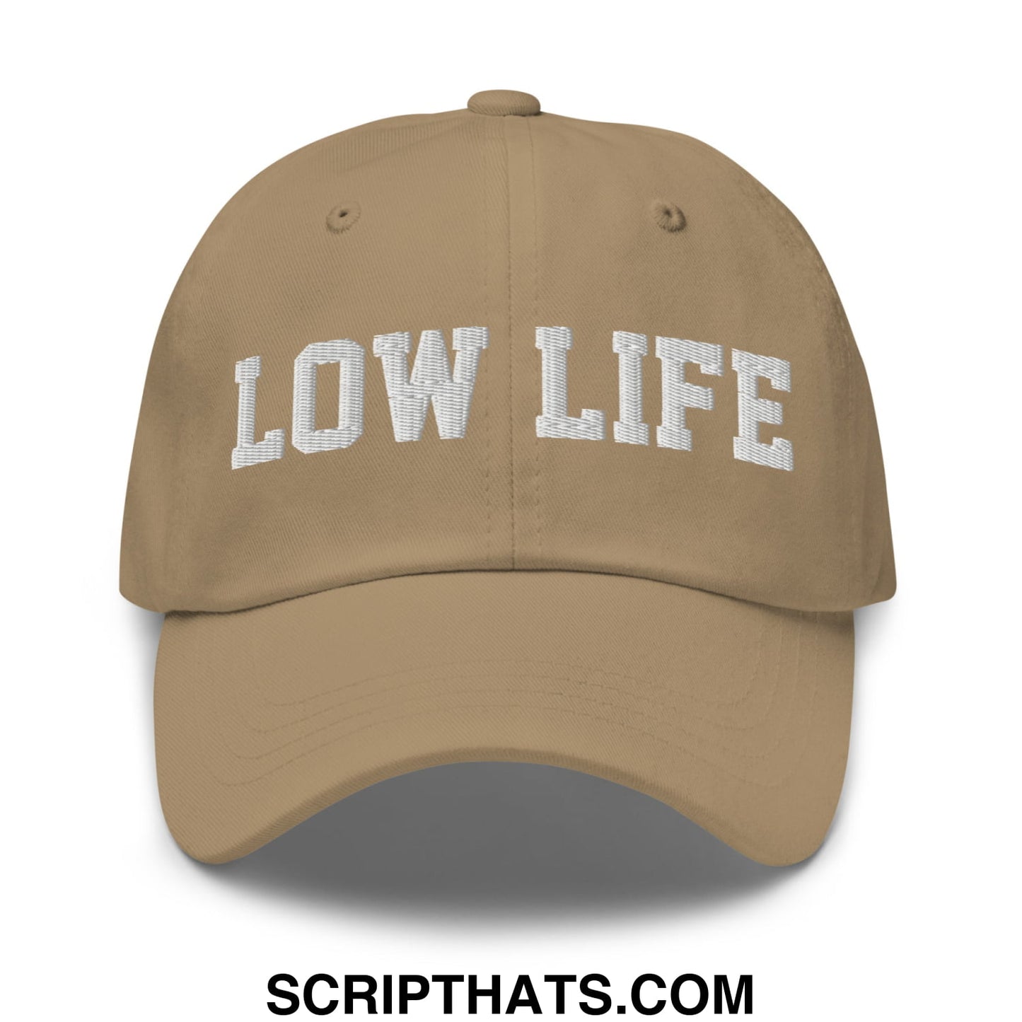Low Life Embroidered Unstructured Dad Hat Khaki
