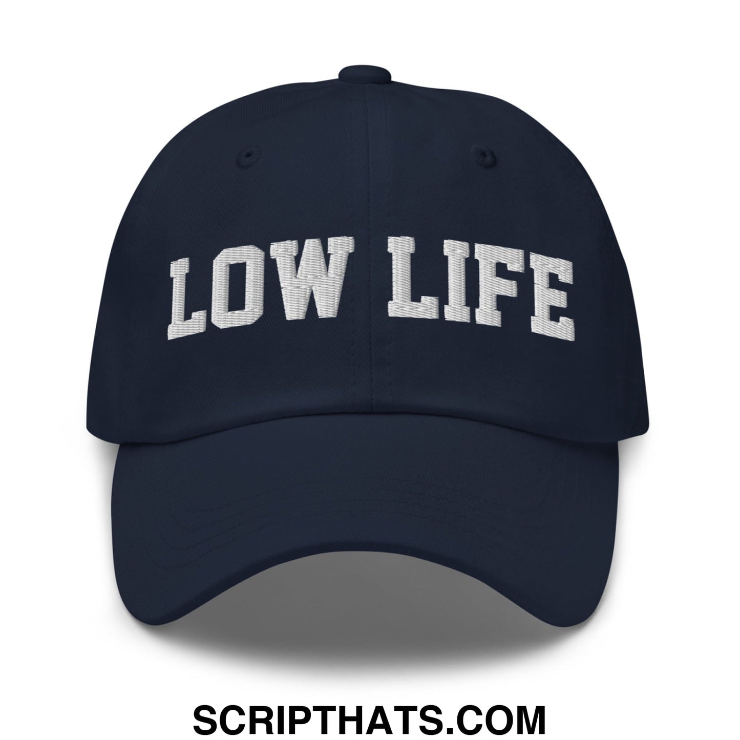 Low Life Embroidered Unstructured Dad Hat Navy