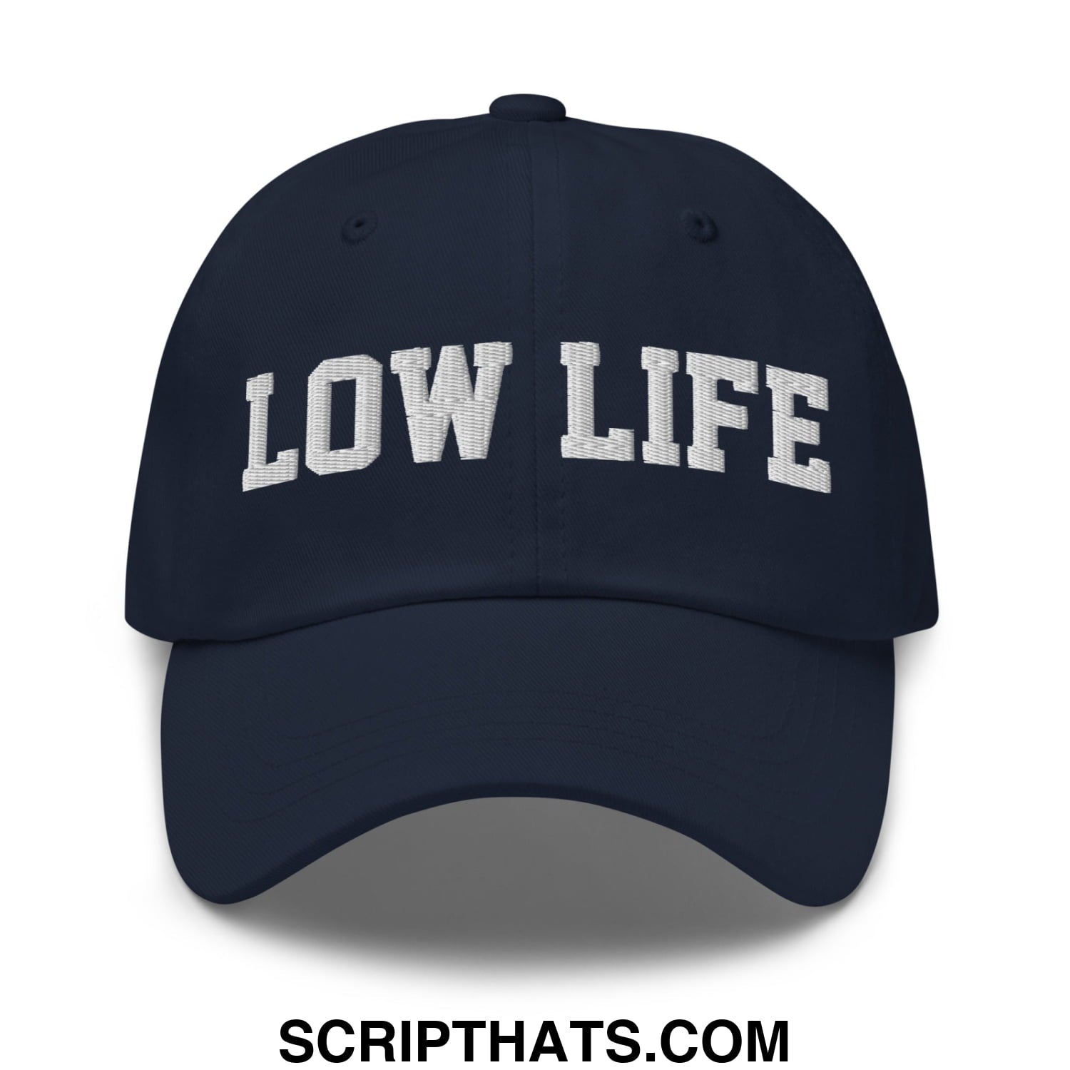 Low Life Embroidered Unstructured Dad Hat Navy
