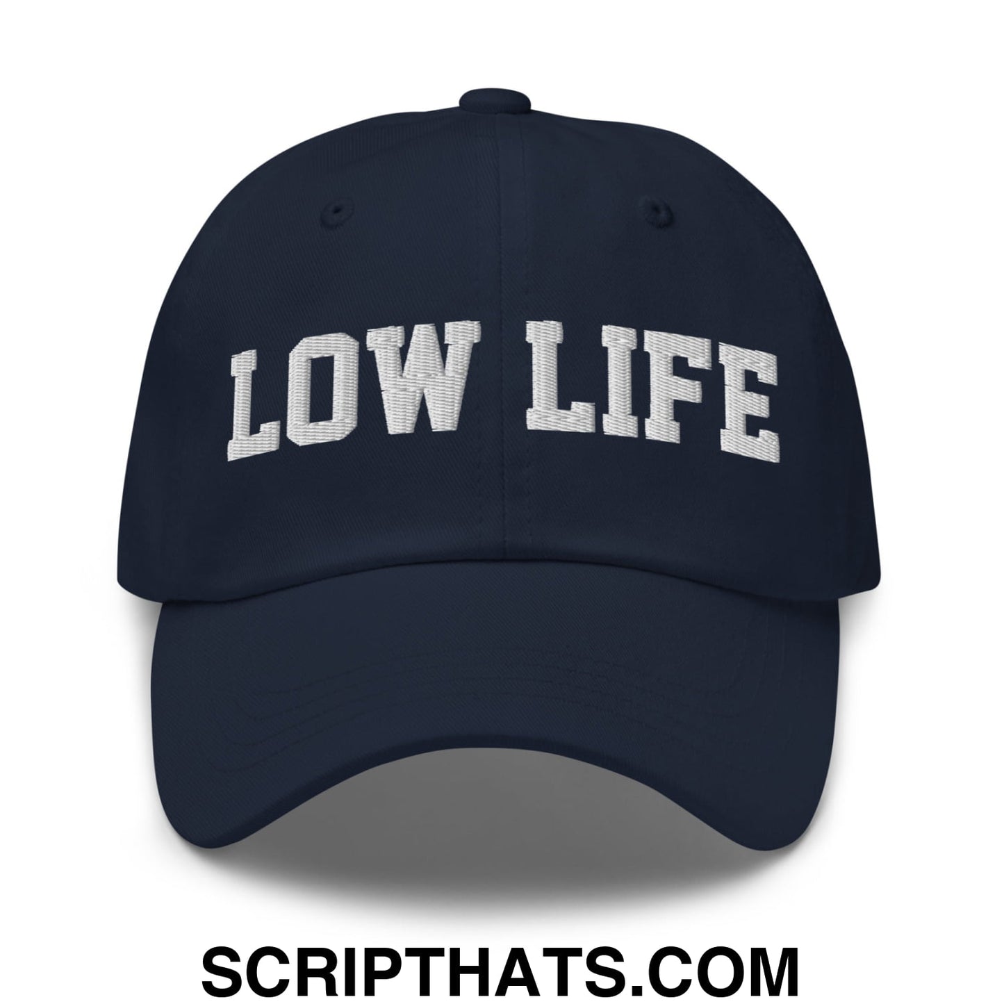 Low Life Embroidered Unstructured Dad Hat Navy