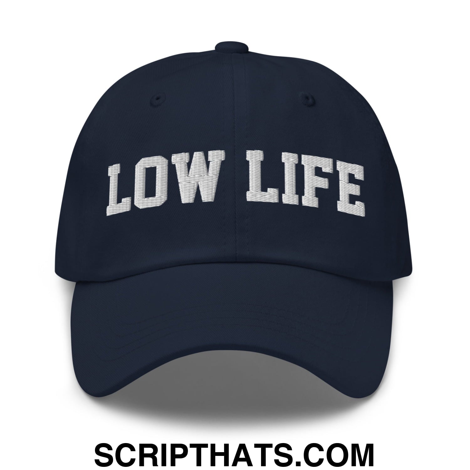 Low Life Embroidered Unstructured Dad Hat Navy