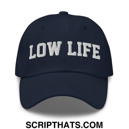 Low Life Embroidered Unstructured Dad Hat Navy