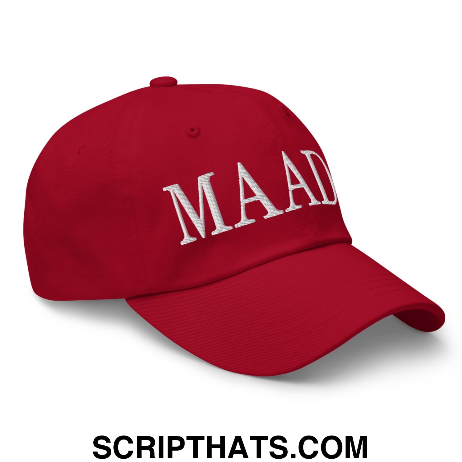 MAADA Make America A Democracy Again Embroidered Unstructured Dad Hat Cranberry