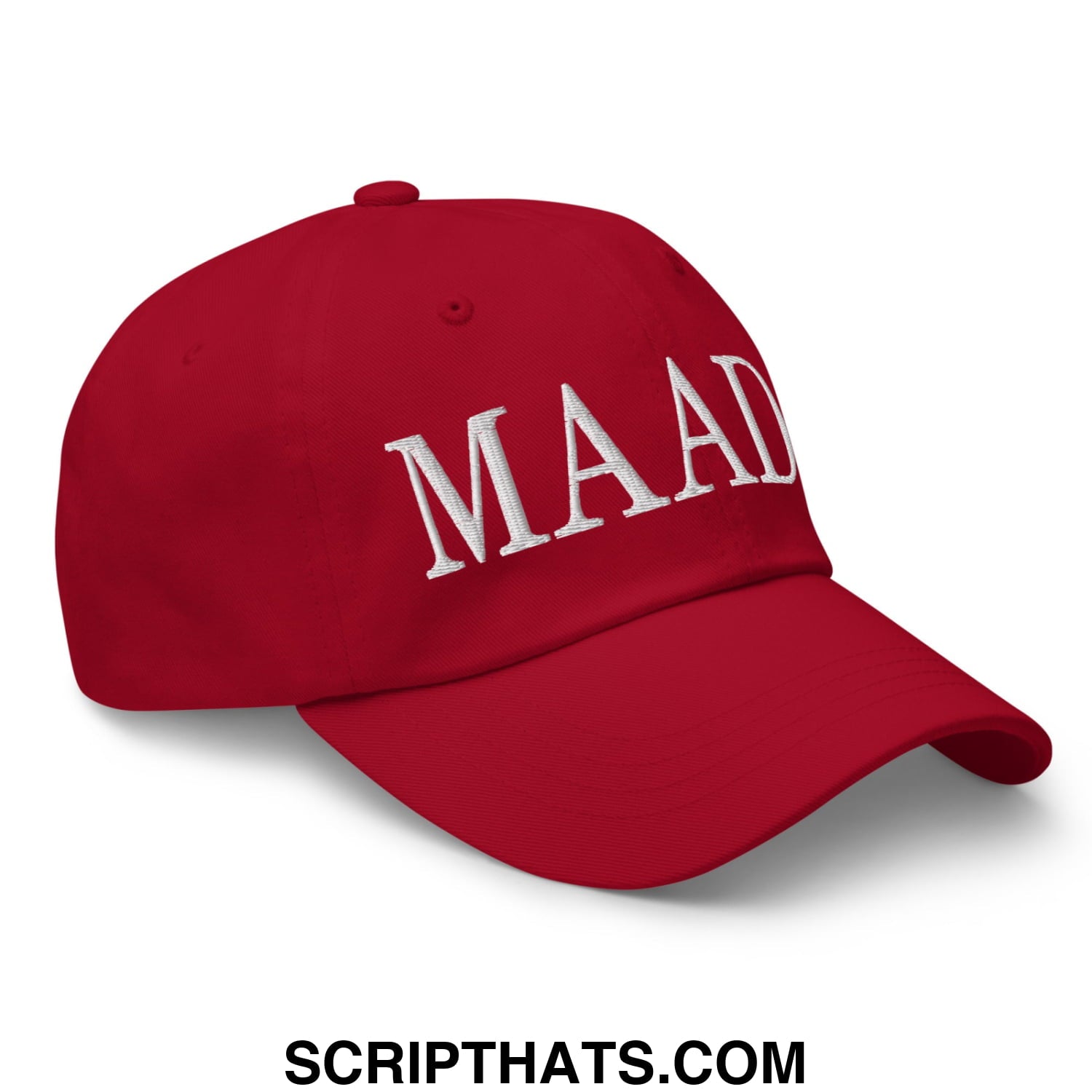 MAADA Make America A Democracy Again Embroidered Unstructured Dad Hat Cranberry