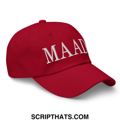 MAADA Make America A Democracy Again Embroidered Unstructured Dad Hat Cranberry