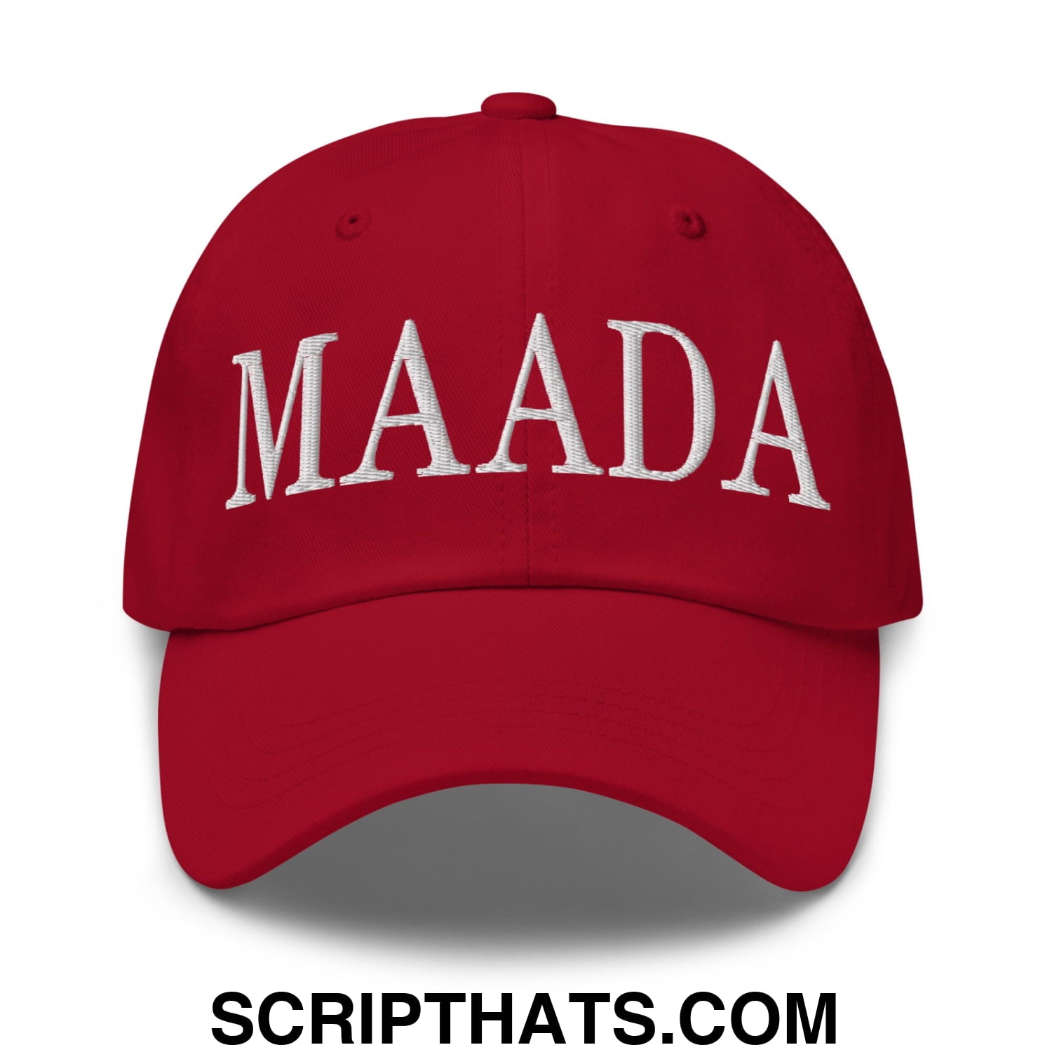 MAADA Make America A Democracy Again Embroidered Unstructured Dad Hat Cranberry