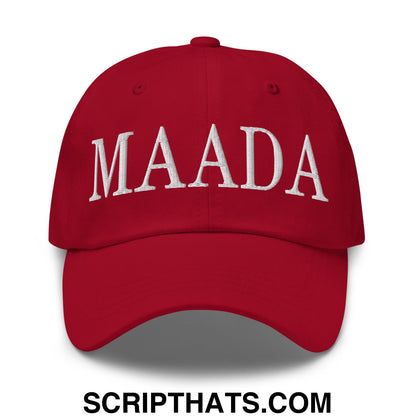 MAADA Make America A Democracy Again Embroidered Unstructured Dad Hat Cranberry