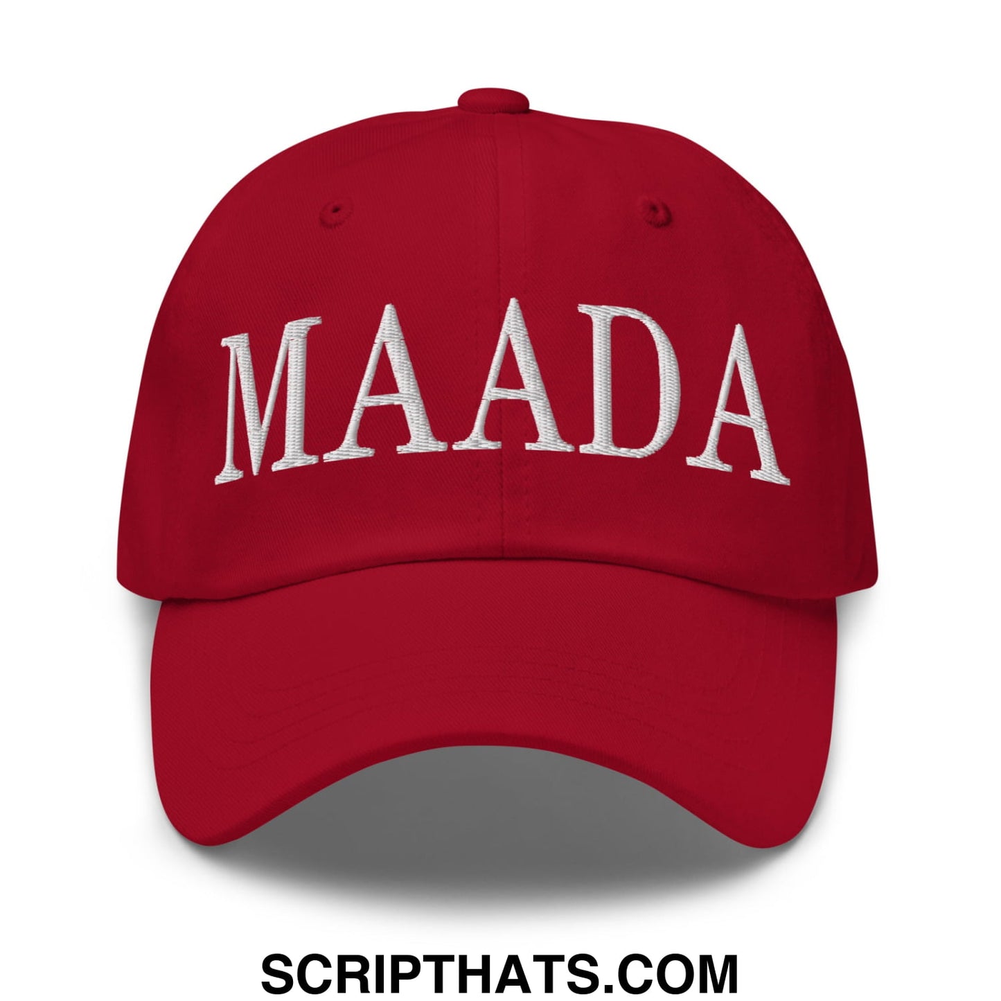 MAADA Make America A Democracy Again Embroidered Unstructured Dad Hat Cranberry