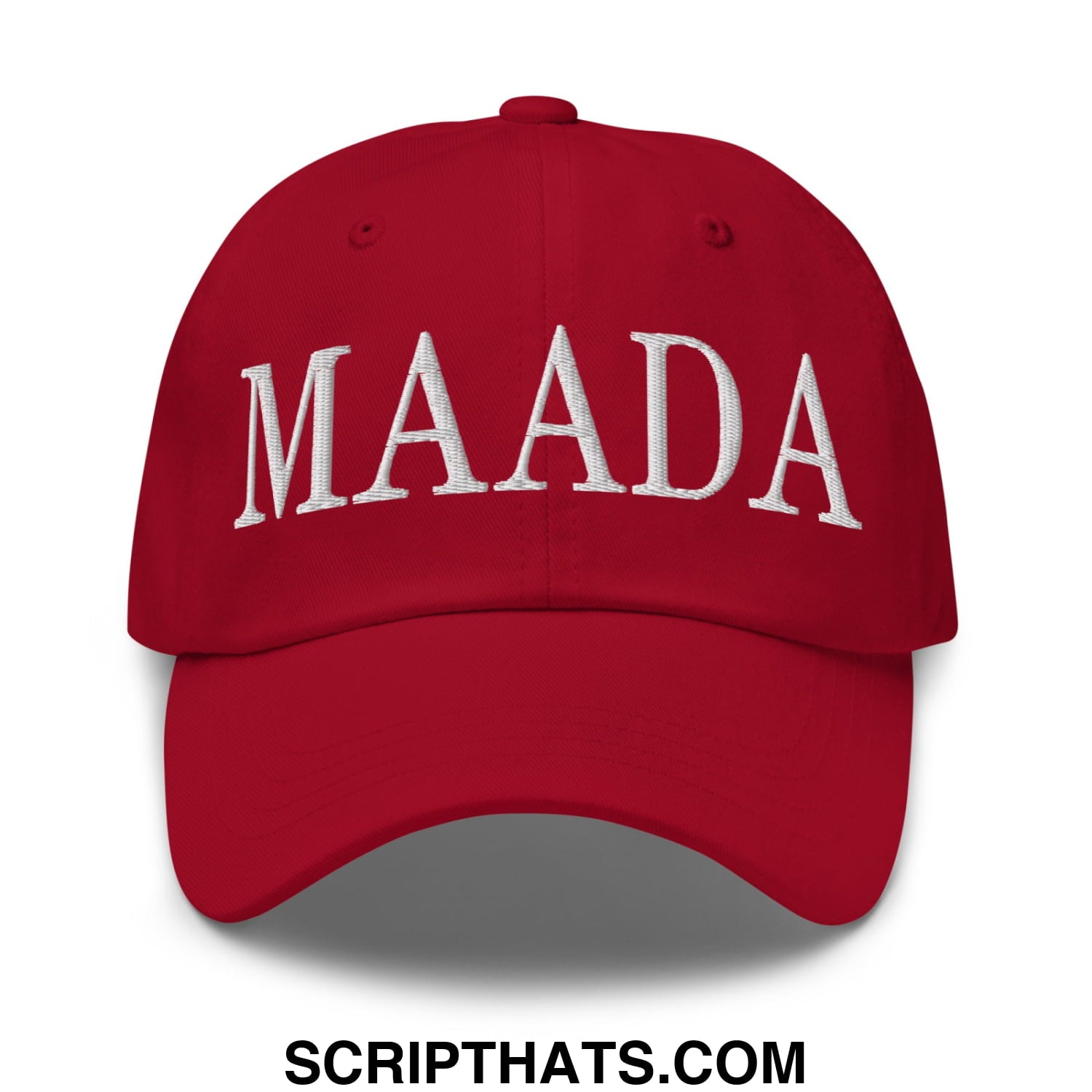 MAADA Make America A Democracy Again Embroidered Unstructured Dad Hat Cranberry