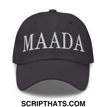 MAADA Make America A Democracy Again Embroidered Unstructured Dad Hat Dark Grey
