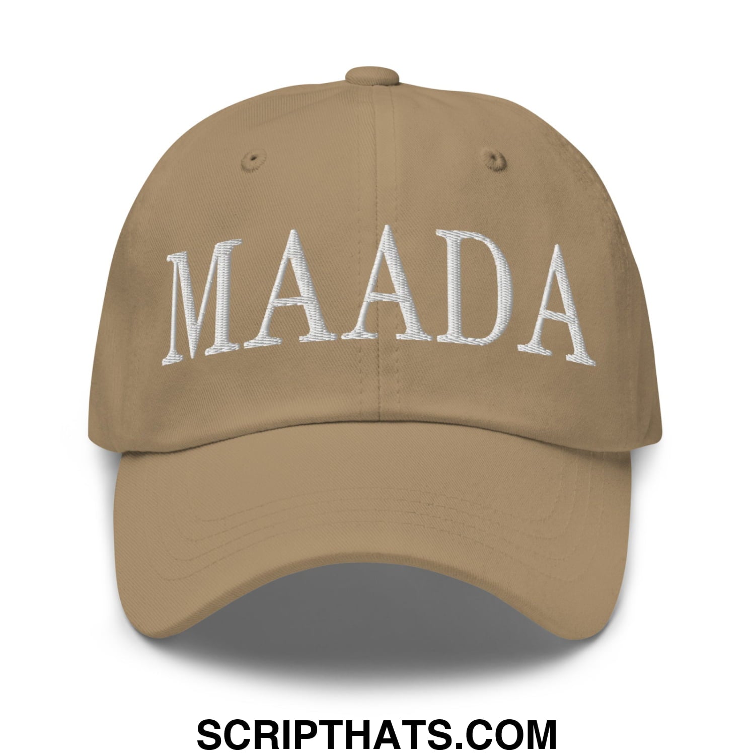 MAADA Make America A Democracy Again Embroidered Unstructured Dad Hat Khaki