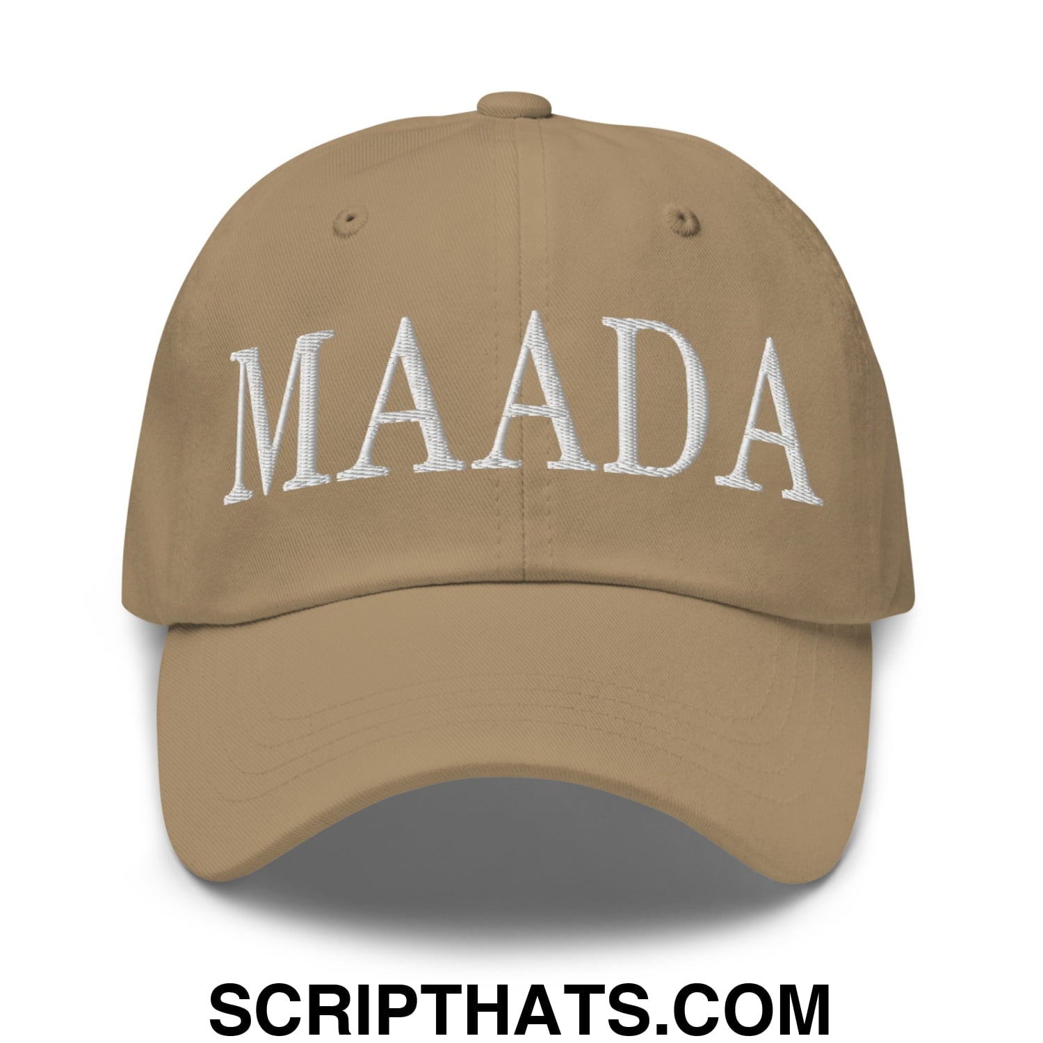 MAADA Make America A Democracy Again Embroidered Unstructured Dad Hat Khaki