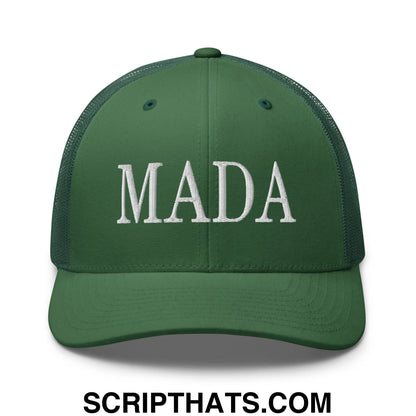 MADA Make America Democrat Again Embroidered Mesh Trucker Hat Evergreen