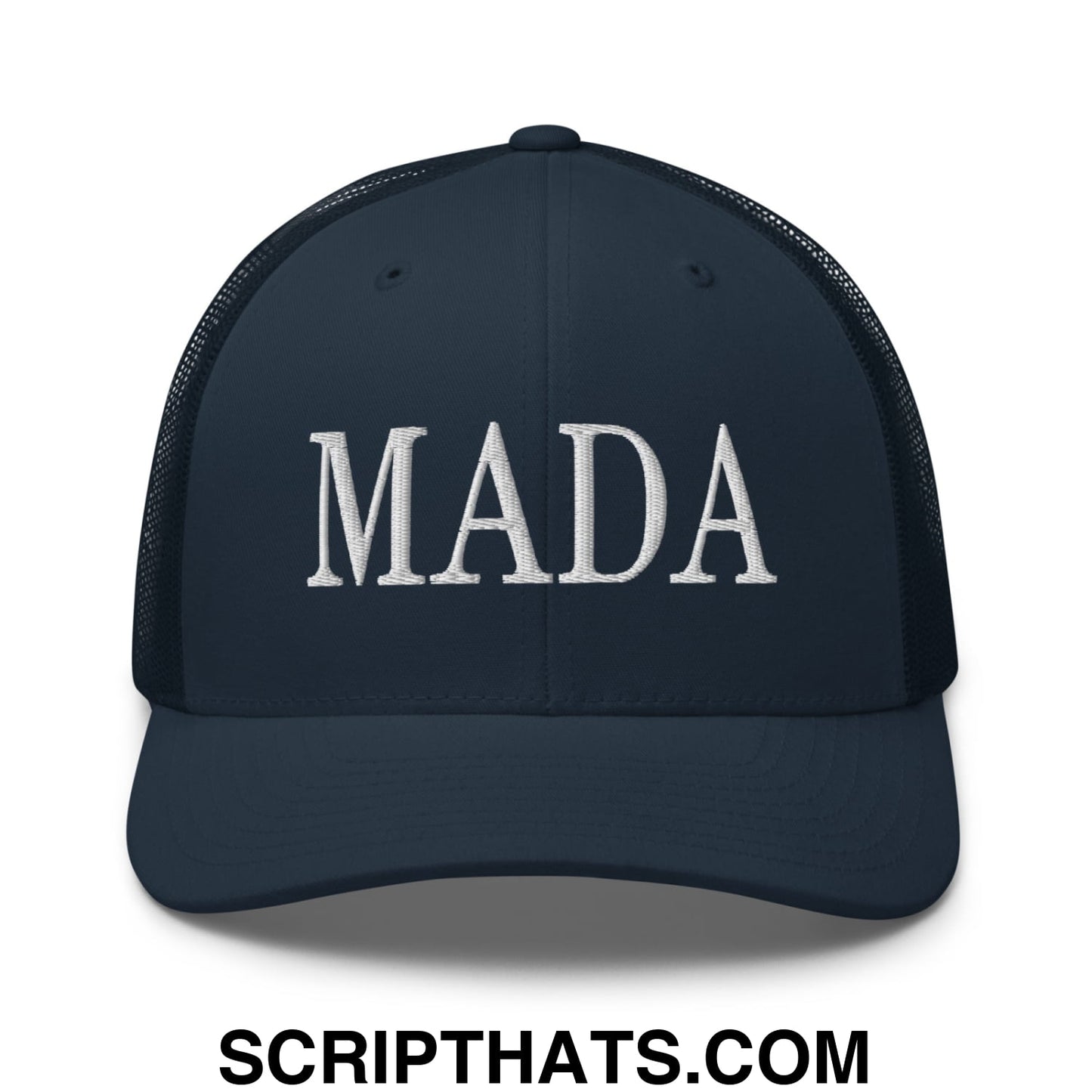 MADA Make America Democrat Again Embroidered Mesh Trucker Hat Navy