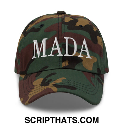 MADA Make America Democrat Again Embroidered Unstructured Dad Hat Green Camo