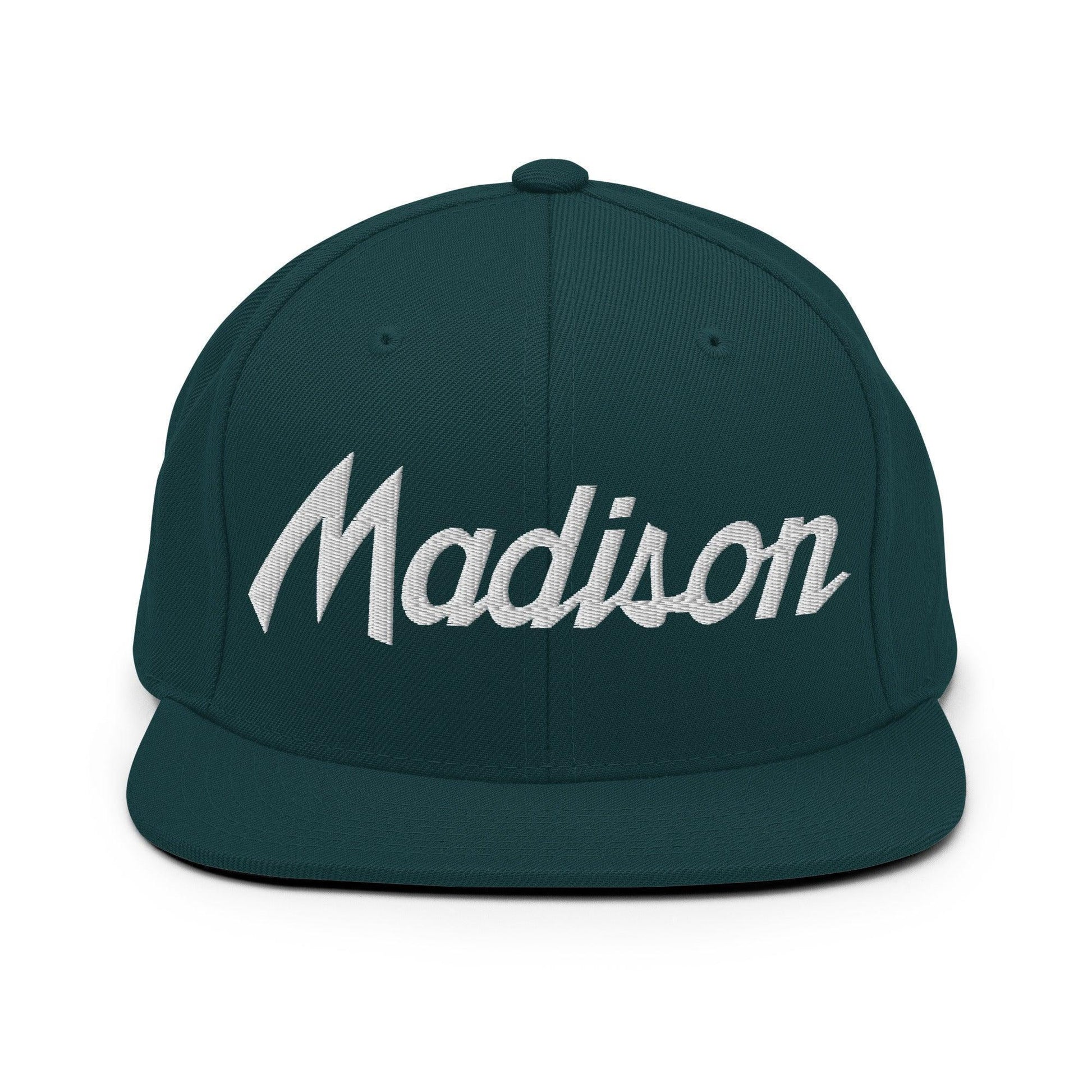 Madison Script Snapback Hat Spruce