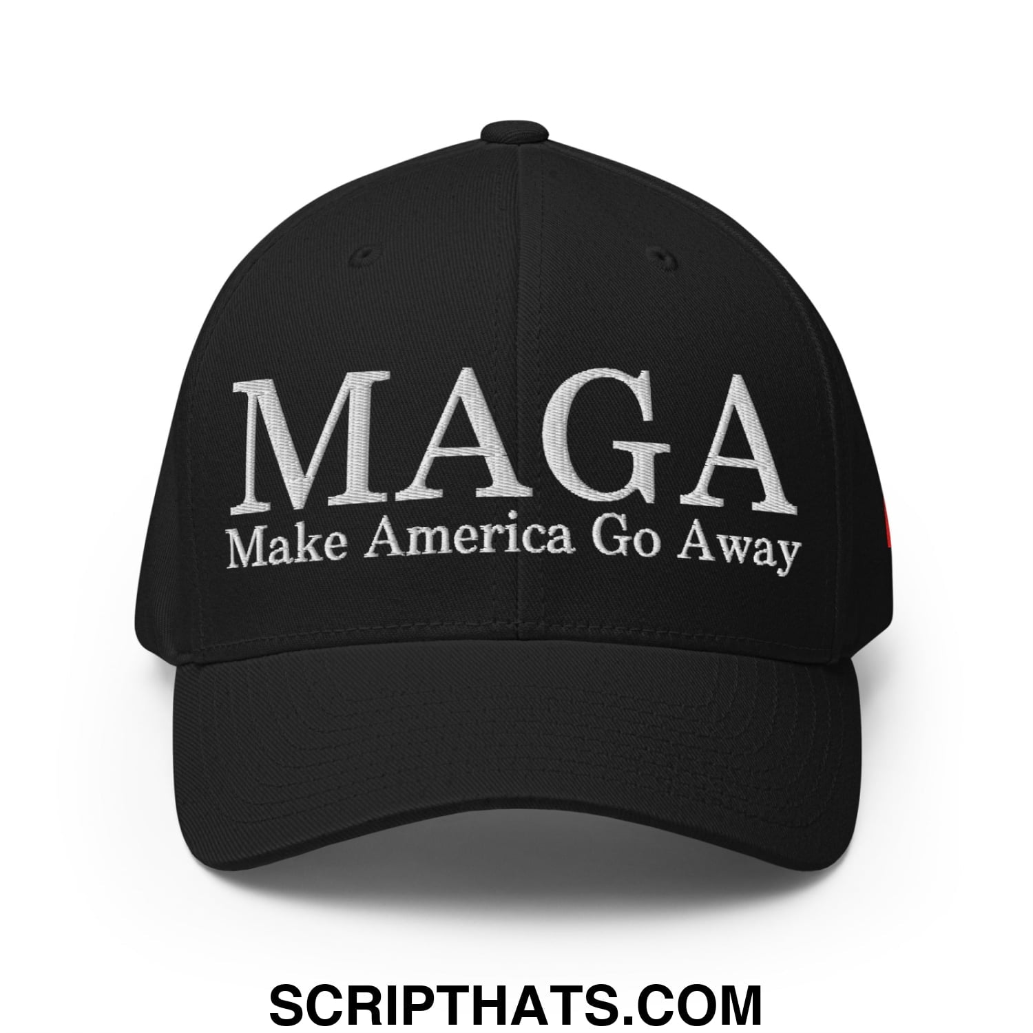 MAGA Make America Go Away Canada Flag Embroidered Stretch Fit Baseball Hat Black