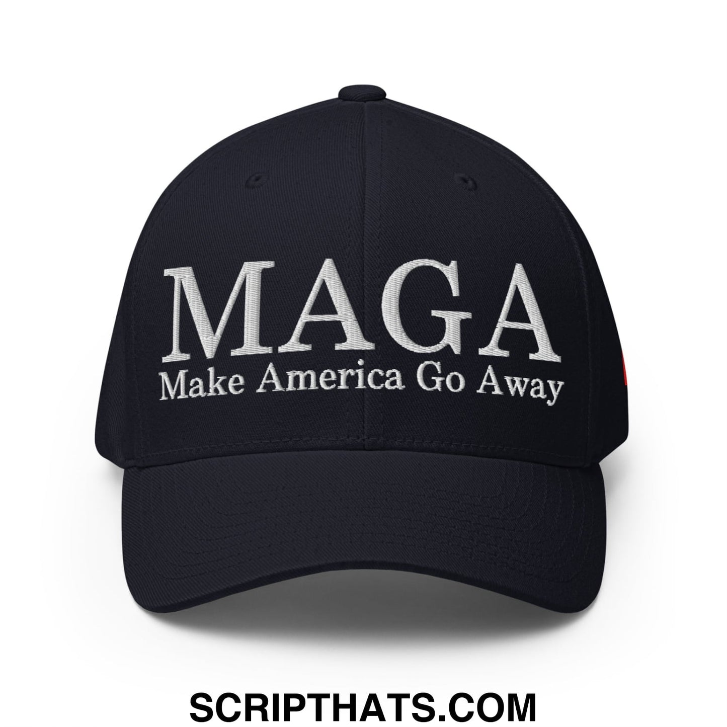MAGA Make America Go Away Canada Flag Embroidered Stretch Fit Baseball Hat Dark Navy