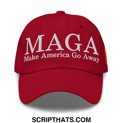 MAGA Make America Go Away Canada Flag Embroidered Unstructured Dad Hat Navy
