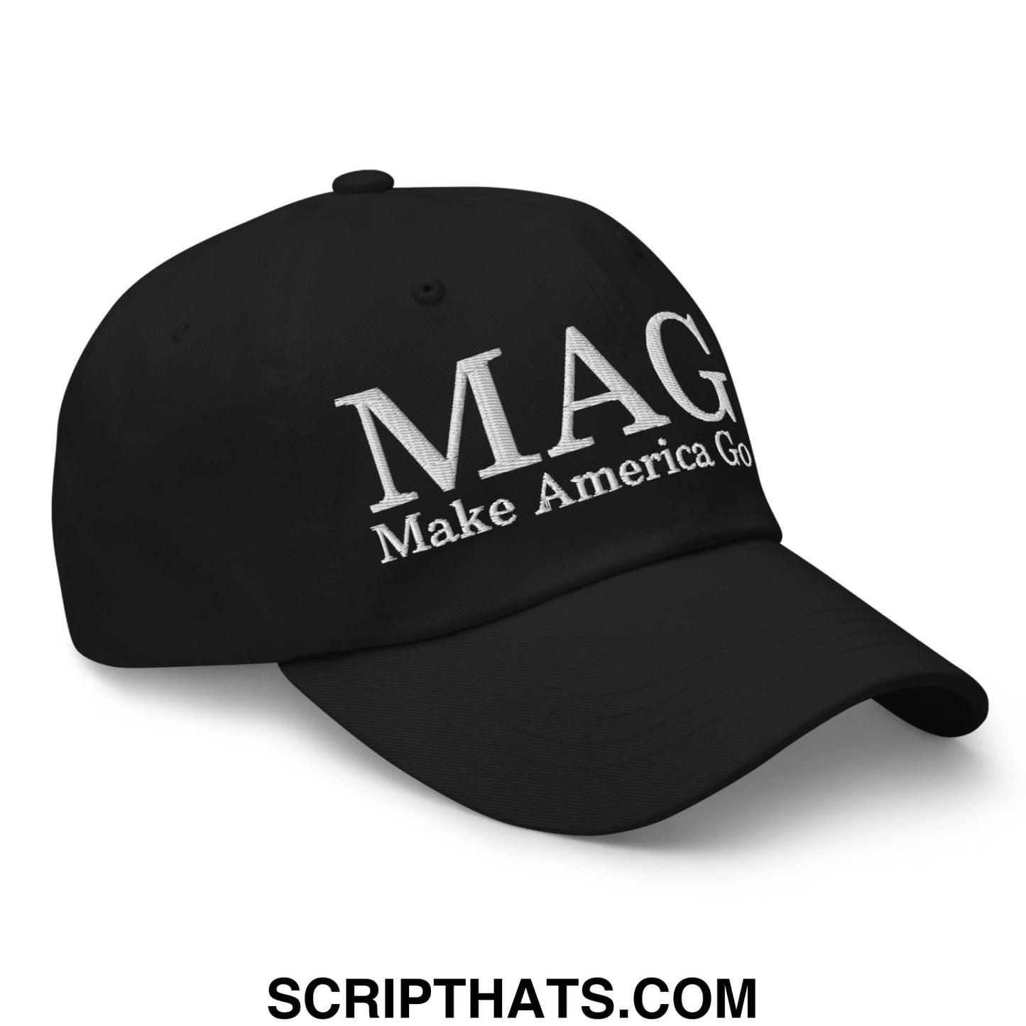 MAGA Make America Go Away Canada Flag Embroidered Unstructured Dad Hat Black