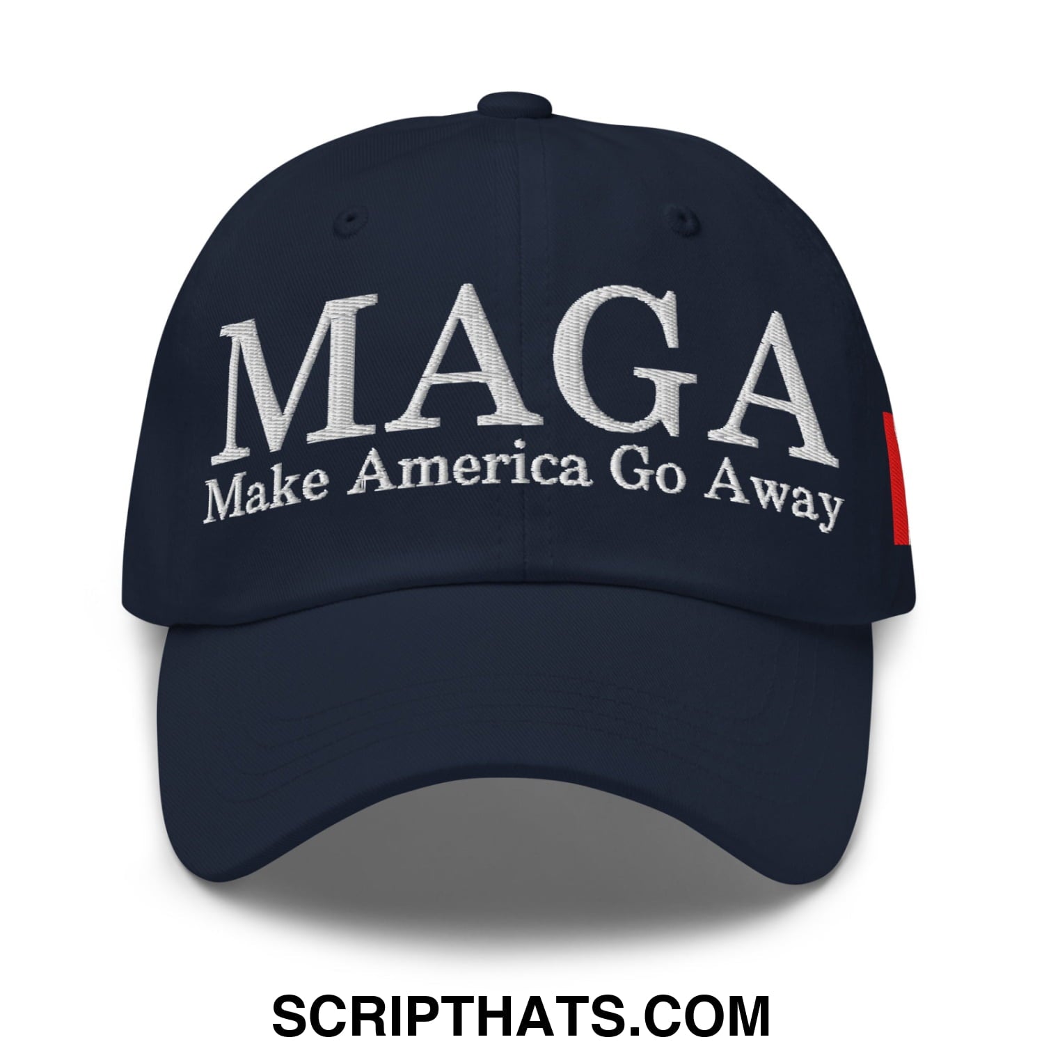 MAGA Make America Go Away Canada Flag Embroidered Unstructured Dad Hat Navy