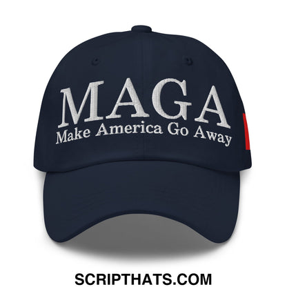 MAGA Make America Go Away Canada Flag Embroidered Unstructured Dad Hat Navy
