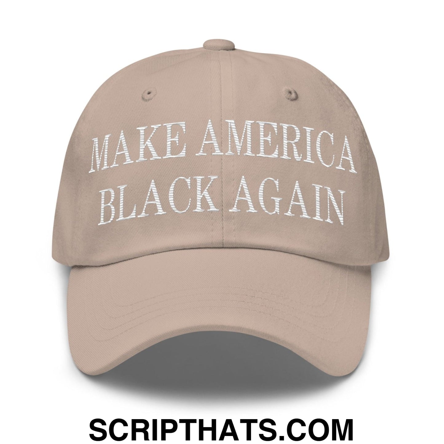 Make America Black Again Embroidered Dad Hat Stone