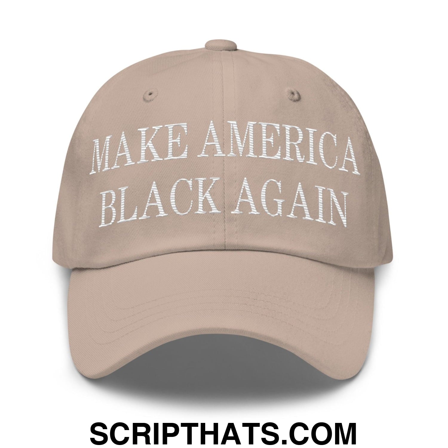 Make America Black Again Embroidered Dad Hat Stone