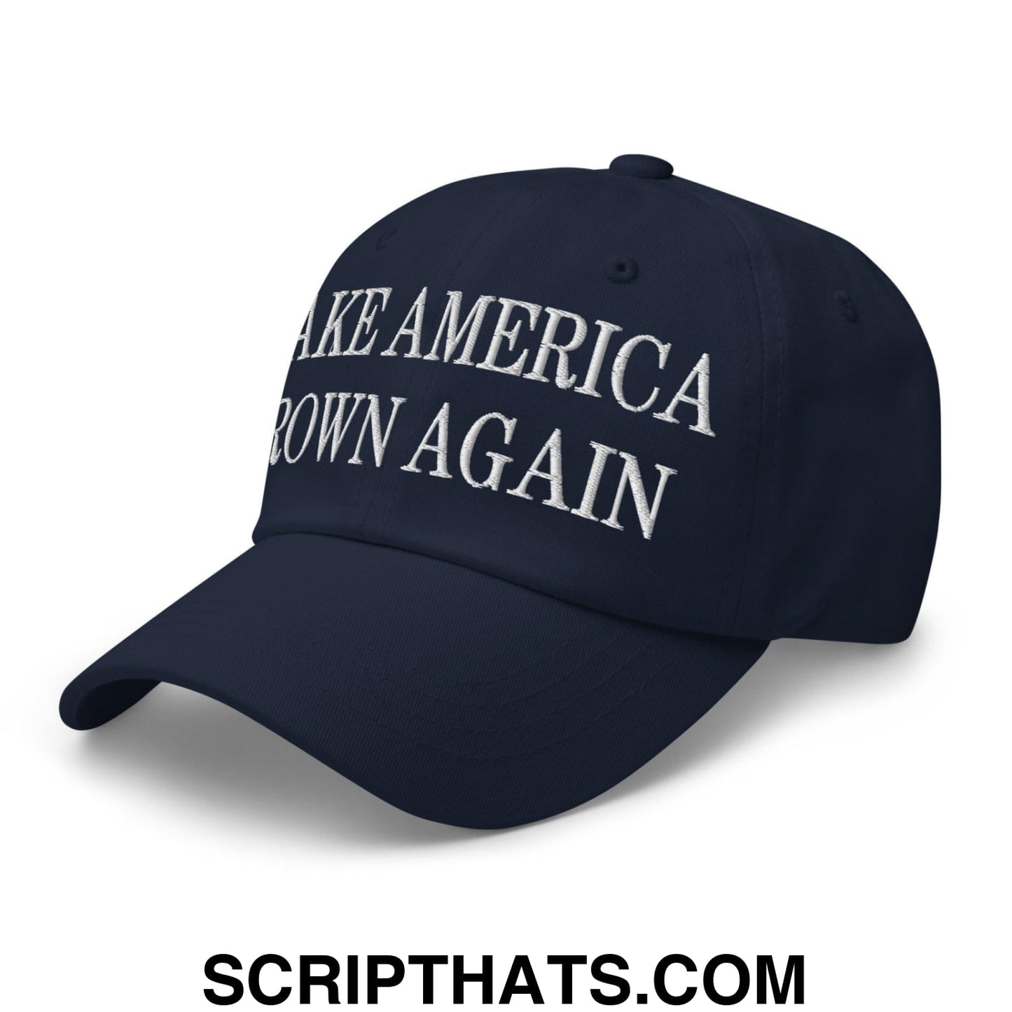 Make America Brown Again Embroidered Dad Hat Navy