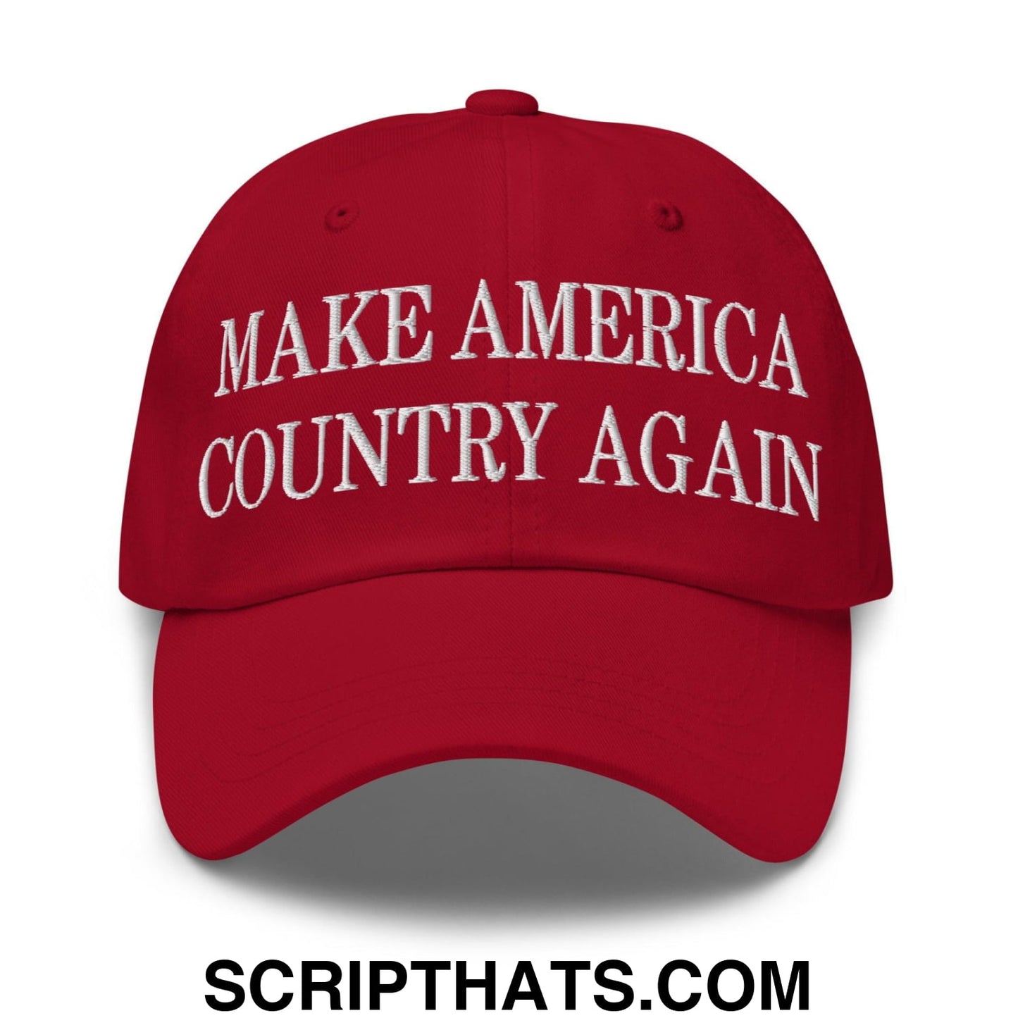 Make America Country Again Embroidered Dad Hat Cranberry