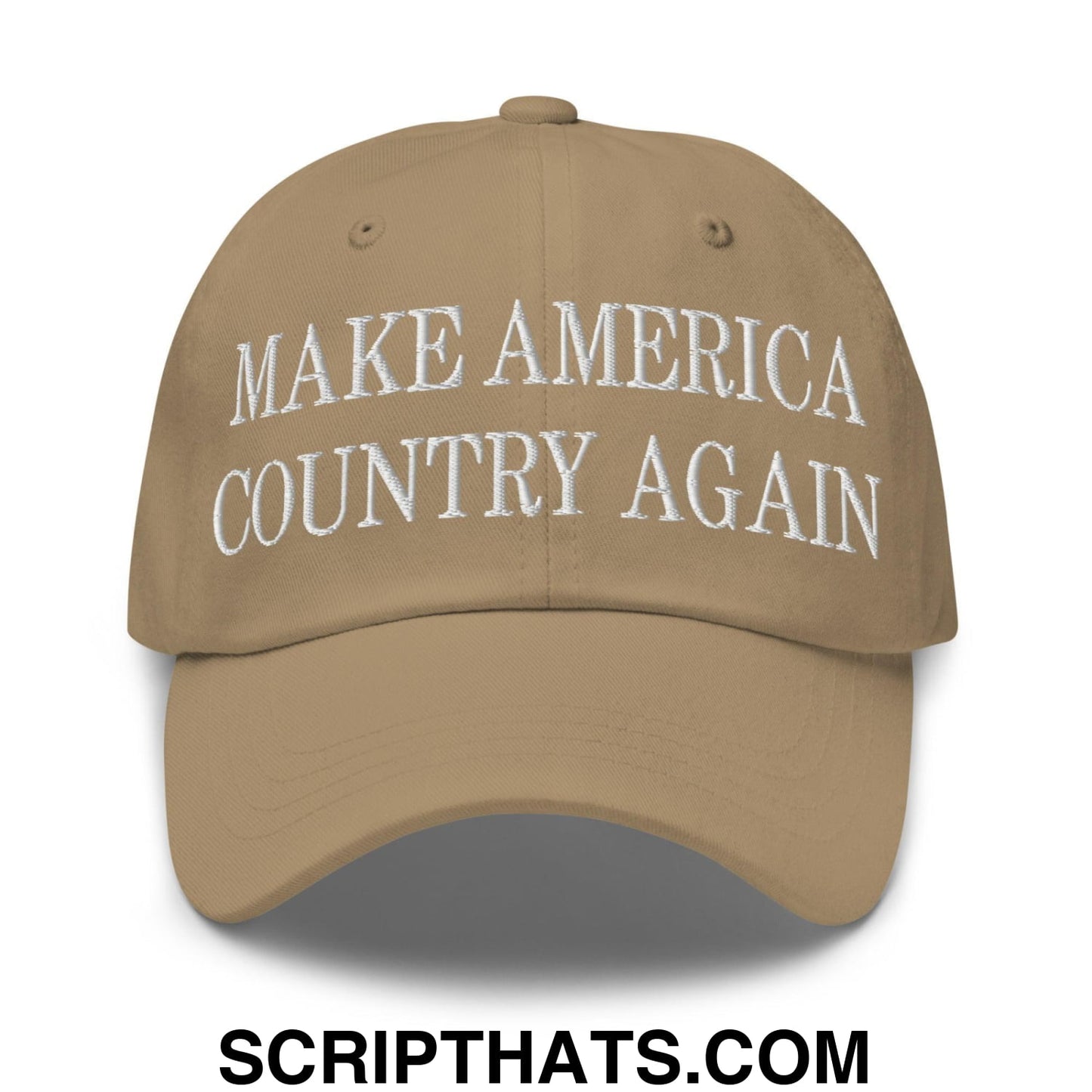 Make America Country Again Embroidered Dad Hat Khaki