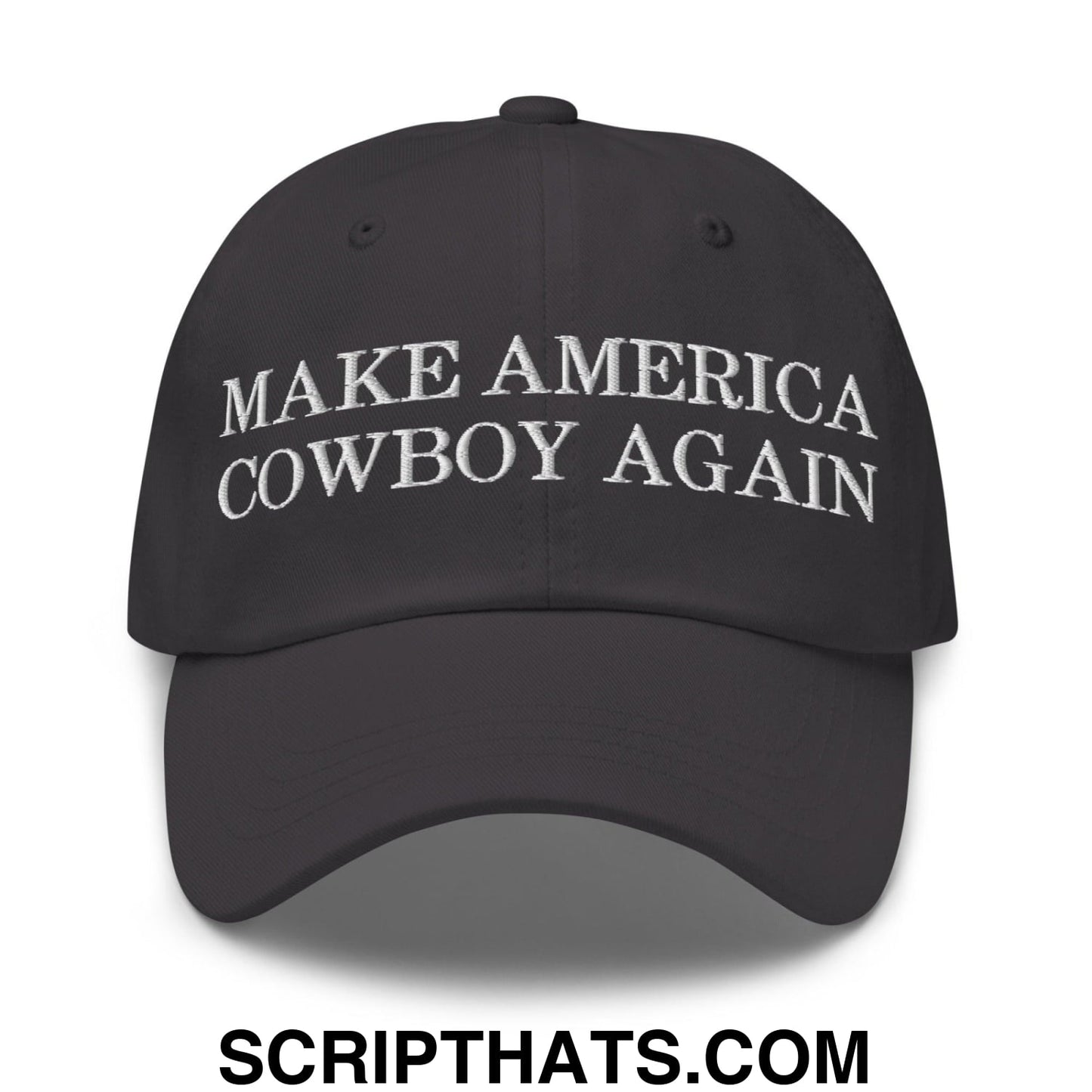 Make America Cowboy Again Dad Hat Dark Grey