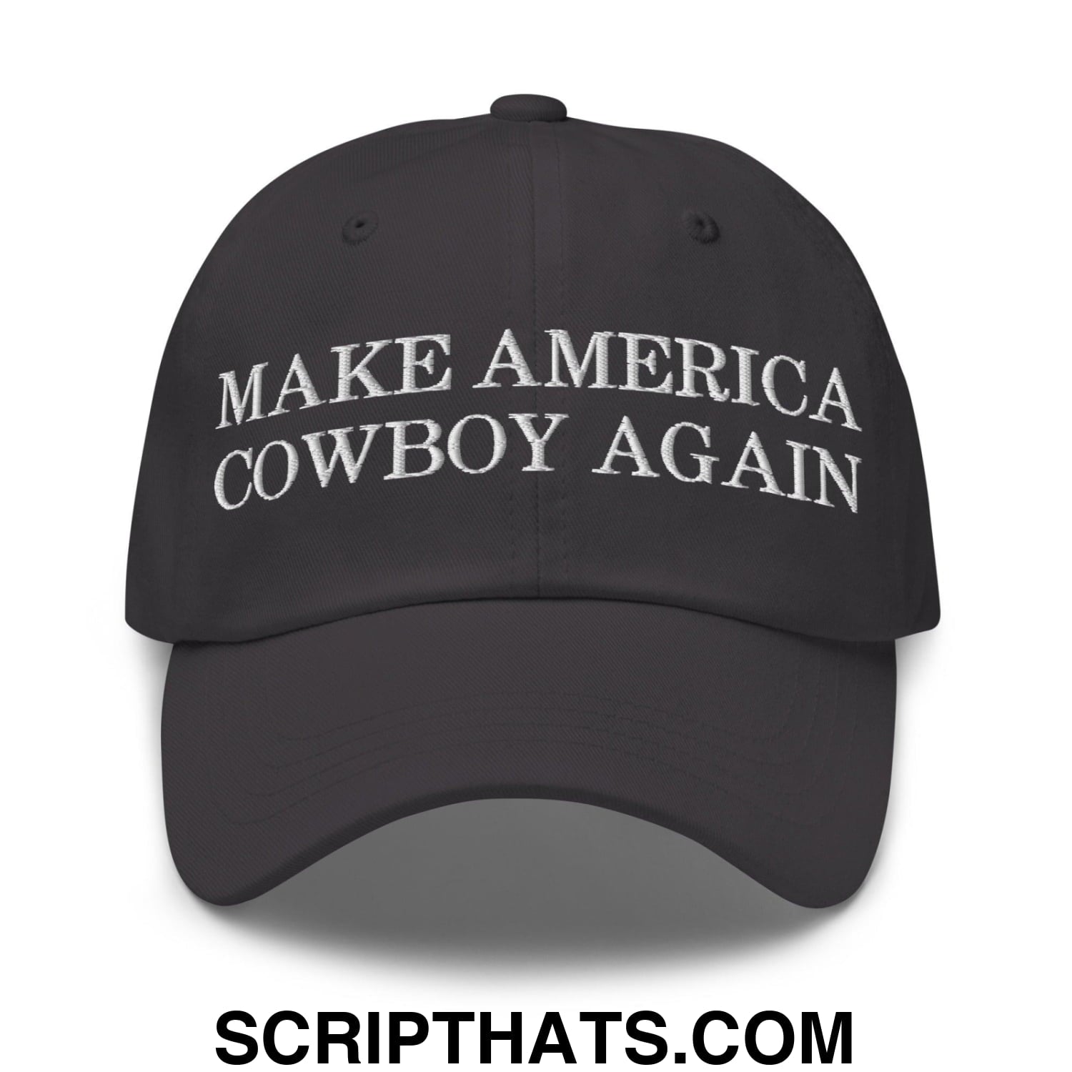Make America Cowboy Again Dad Hat Dark Grey