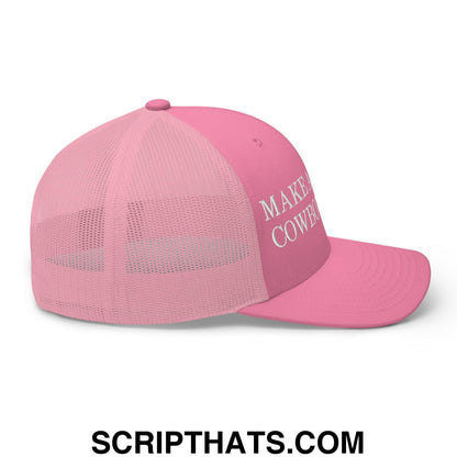 Make America Cowboy Again Retro Trucker Hat Pink