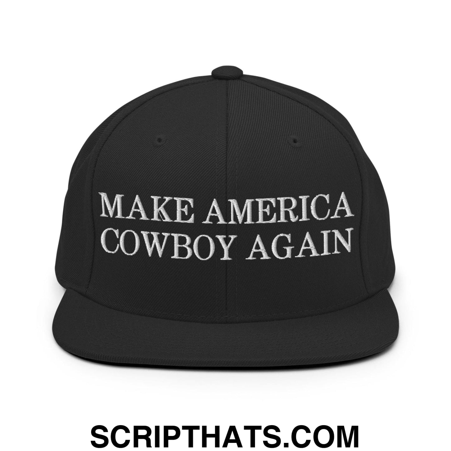 Make America Cowboy Again Snapback Hat Black