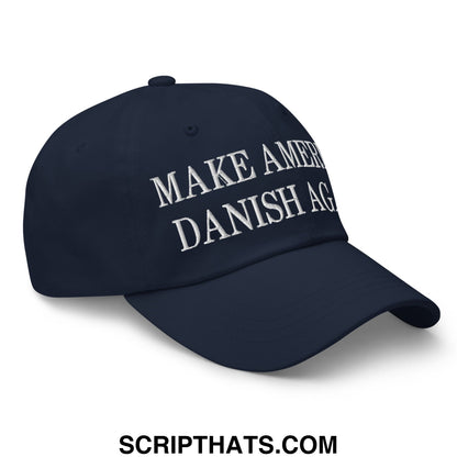 Make America Danish Again Embroidered Unstructured Dad Hat Navy