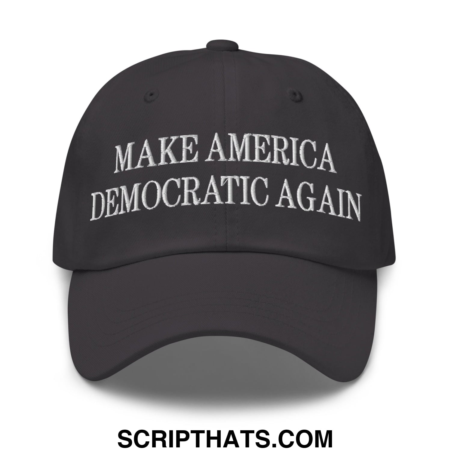 Make America Democratic Again Embroidered Unstructured Dad Hat Dark Grey