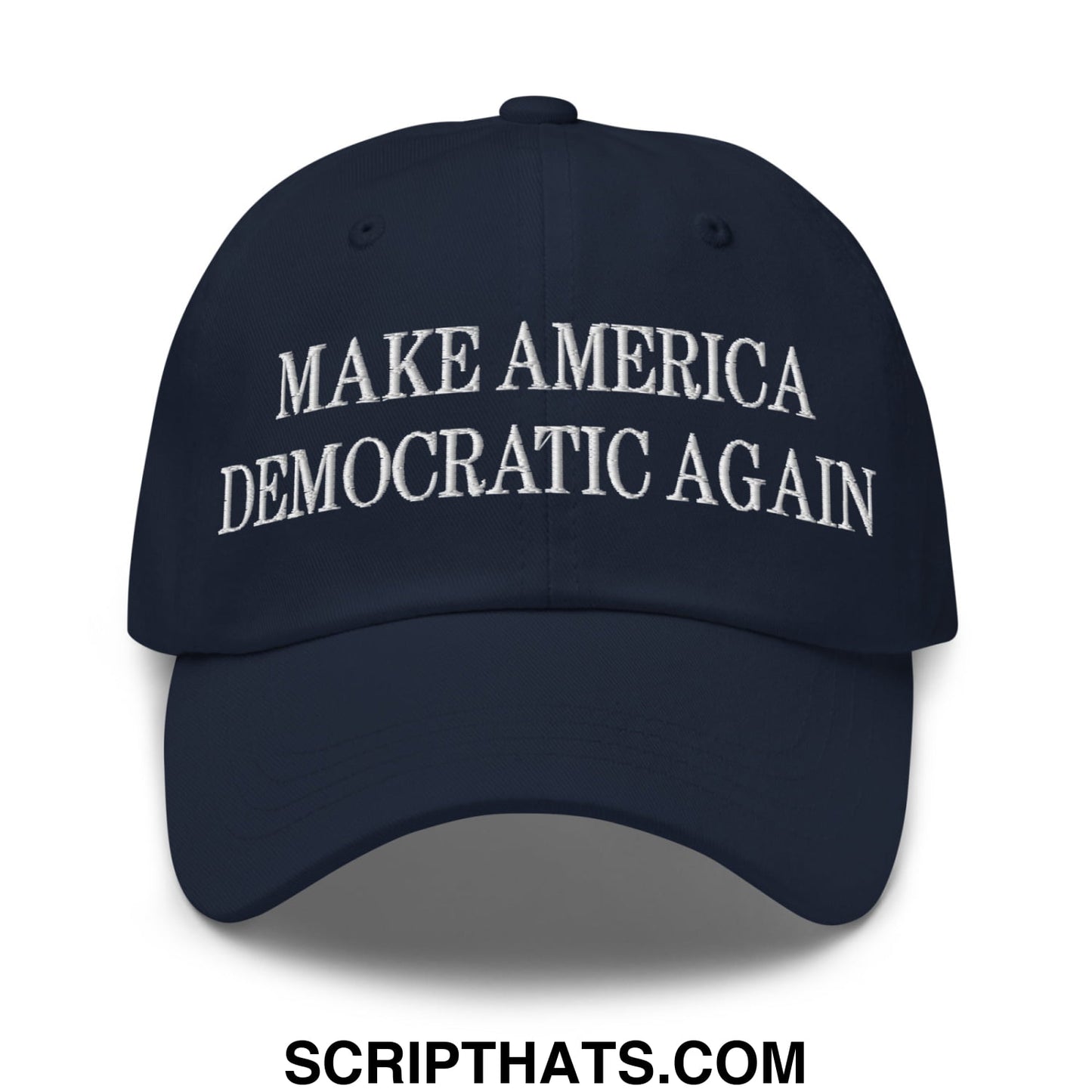 Make America Democratic Again Embroidered Unstructured Dad Hat Navy