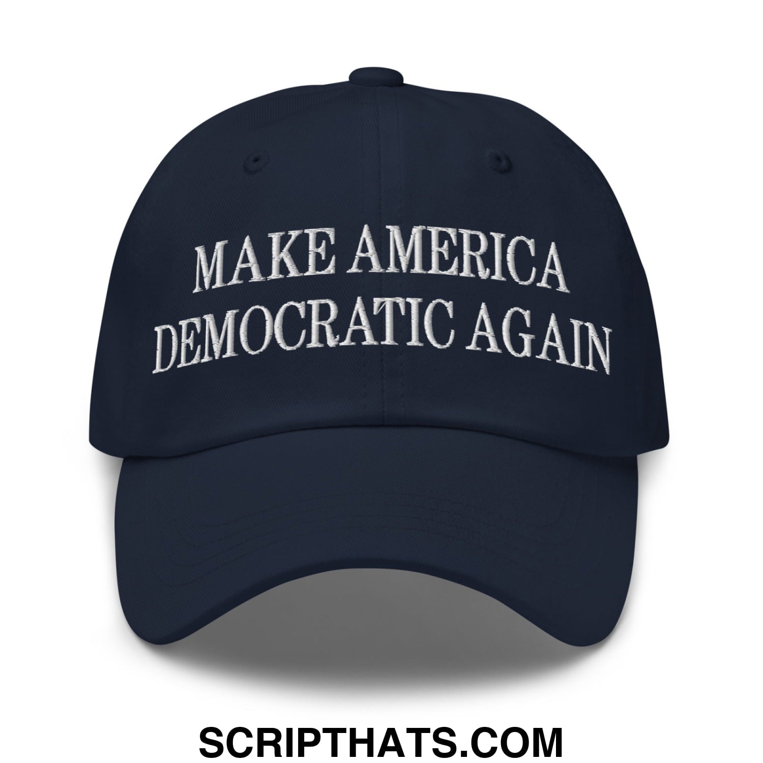 Make America Democratic Again Embroidered Unstructured Dad Hat Navy